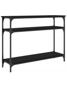 Tavolino Consolle Nero 100x29x75 cm in Legno Multistrato