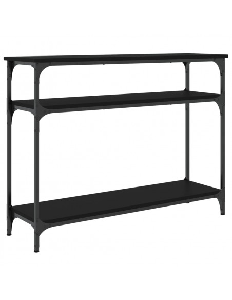 Tavolino Consolle Nero 100x29x75 cm in Legno Multistrato