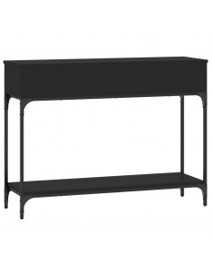 Tavolino Consolle Nero 100x30,5x75 cm in Legno Multistrato