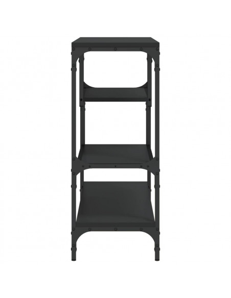Tavolino Consolle Nero 100x30x75 cm in Legno Multistrato
