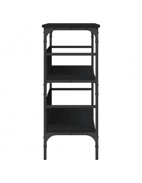 Tavolino Consolle Nero 100x32x75 cm in Legno Multistrato