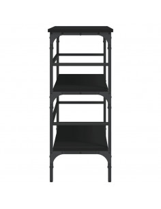 Tavolino Consolle Nero 100x32x75 cm in Legno Multistrato