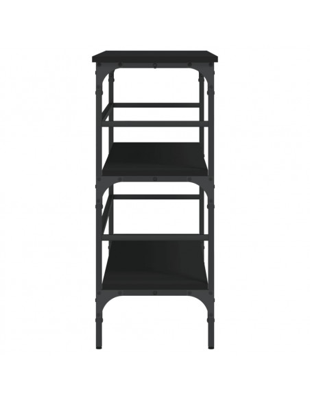 Tavolino Consolle Nero 100x32x75 cm in Legno Multistrato