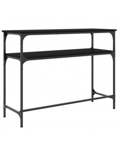 Tavolino Consolle Nero 100x35,5x75 cm in Legno Multistrato