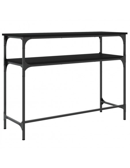 Tavolino Consolle Nero 100x35,5x75 cm in Legno Multistrato
