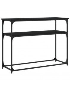 Tavolino Consolle Nero 100x35,5x75 cm in Legno Multistrato