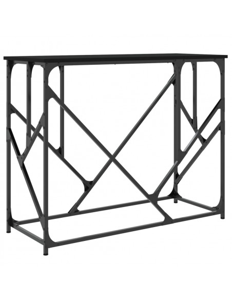 Tavolino Consolle Nero 100x40x80 cm in Legno Multistrato