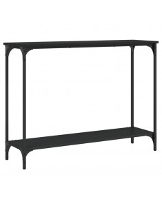 Tavolino Consolle Nero 101x30,5x75 cm in Legno Multistrato