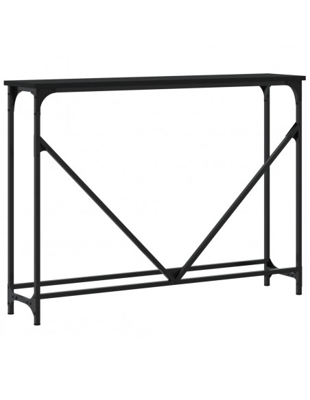 Tavolino Consolle Nero 102x22,5x75 cm in Legno Multistrato