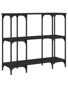 Tavolino Consolle Nero 102x35x90 cm in Legno Multistrato