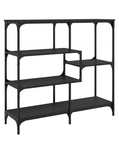 Tavolino Consolle Nero 103x32x95 cm in Legno Multistrato