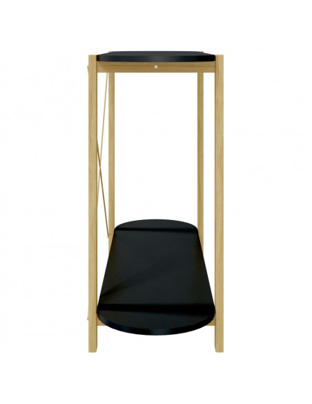 Tavolino Consolle Nero 110x38x75 cm in Legno Multistrato