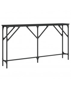 Tavolino Consolle Nero 140x23x75 cm in Legno Multistrato
