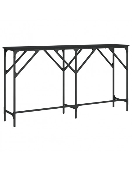 Tavolino Consolle Nero 140x29x75 cm in Legno Multistrato