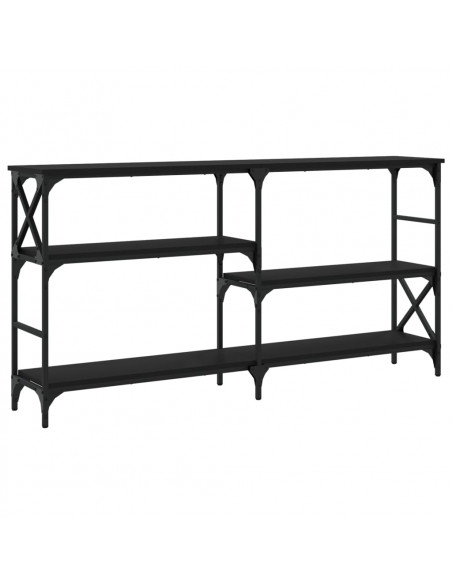Tavolino Consolle Nero 150x29x76,5 cm in Legno Multistrato