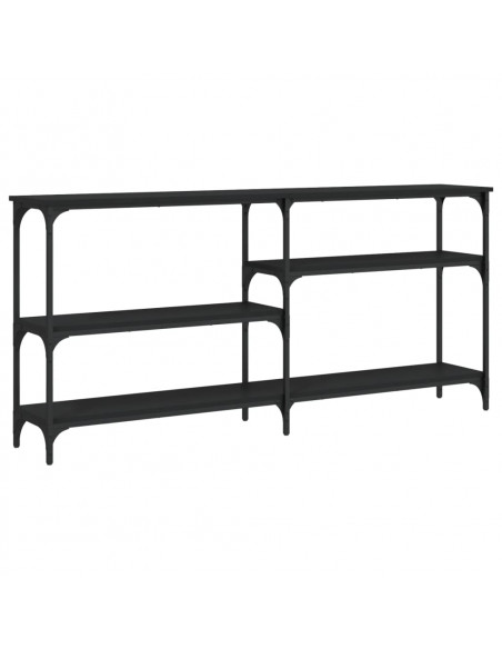 Tavolino Consolle Nero 160x29x75 cm in Legno Multistrato