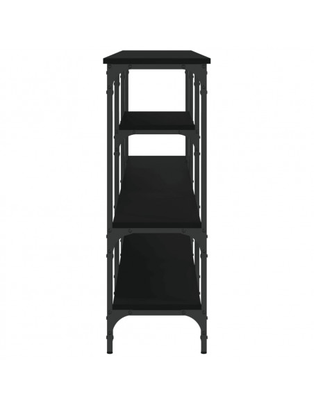 Tavolino Consolle Nero 160x29x80 cm in Legno Multistrato