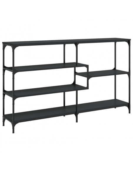 Tavolino Consolle Nero 160x32x95 cm in Legno Multistrato