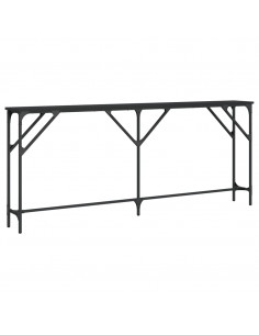 Tavolino Consolle Nero 180x23x75 cm in Legno Multistrato