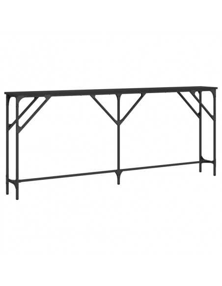 Tavolino Consolle Nero 180x23x75 cm in Legno Multistrato