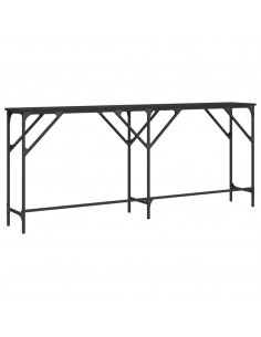 Tavolino Consolle Nero 180x29x75 cm in Legno Multistrato