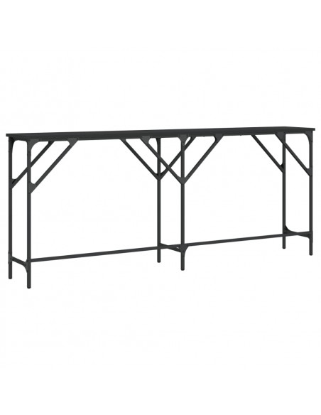 Tavolino Consolle Nero 180x29x75 cm in Legno Multistrato