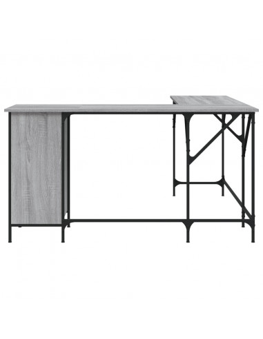 Scrivania Grigio Sonoma 141x141x75 cm in Legno Multistrato