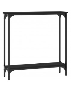 Tavolino Consolle Nero 75x22,5x75 cm in Legno Multistrato