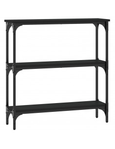 Tavolino Consolle Nero 75x22,5x75 cm in Legno Multistrato