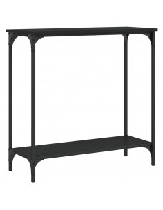 Tavolino Consolle Nero 75x30,5x75 cm in Legno Multistrato