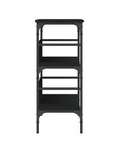 Tavolino Consolle Nero 75x32x75 cm in Legno Multistrato