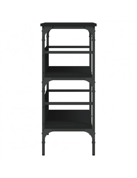 Tavolino Consolle Nero 75x32x75 cm in Legno Multistrato
