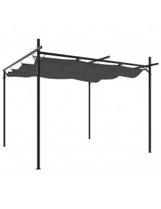 Pergola con Tetto Retrattile Antracite 295x292x230 cm 2
