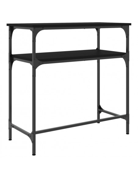 Tavolino Consolle Nero 75x35,5x75 cm in Legno Multistrato