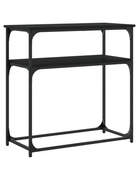 Tavolino Consolle Nero 75x35,5x75 cm in Legno Multistrato