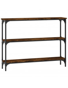 Tavolino Consolle Rovere Fumo 100x22,5x75 cm Legno Multistrato