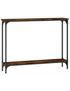 Tavolino Consolle Rovere Fumo 100x22,5x75cm Legno Multistrato
