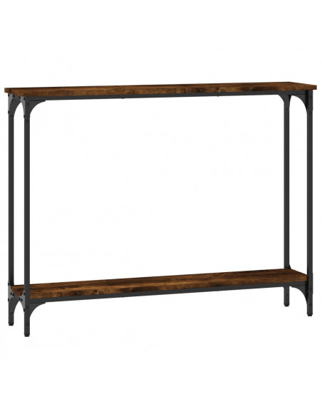 Tavolino Consolle Rovere Fumo 100x22,5x75cm Legno Multistrato
