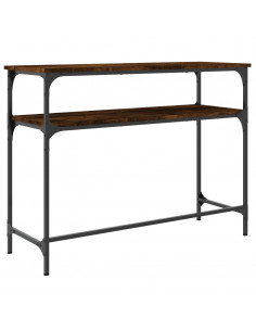Tavolino Consolle Rovere Fumo 100x35,5x75cm Legno Multistrato