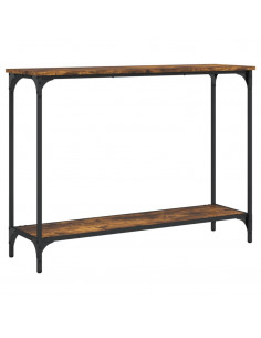 Tavolino Consolle Rovere Fumo 101x30,5x75 cm Legno Multistrato