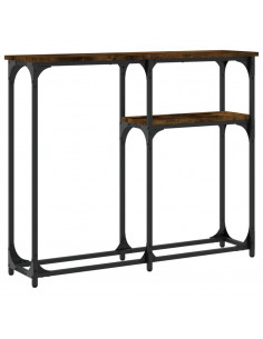 Tavolino Consolle Rovere Fumo 90x22,5x75cm in Legno Multistrato