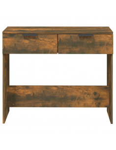 Tavolino Consolle Rovere Fumo 90x36x75 cm in Legno Multistrato