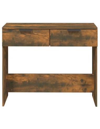 Tavolino Consolle Rovere Fumo 90x36x75 cm in Legno Multistrato