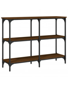 Tavolino Consolle Rovere Marrone 100x29x75 cm Legno Multistrato