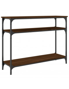 Tavolino Consolle Rovere Marrone 100x29x75 cm Legno Multistrato