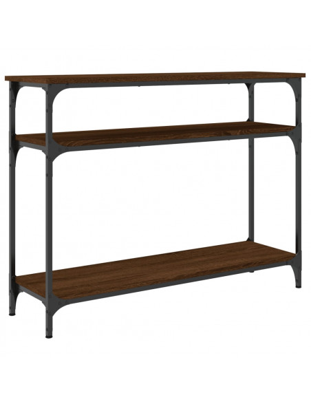 Tavolino Consolle Rovere Marrone 100x29x75 cm Legno Multistrato