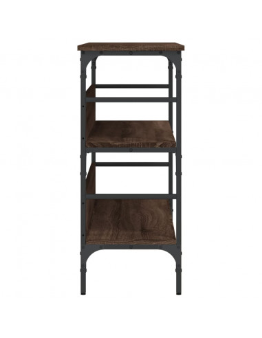 Tavolino Consolle Rovere Marrone 100x32x75 cm Legno Multistrato
