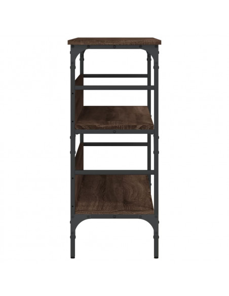 Tavolino Consolle Rovere Marrone 100x32x75 cm Legno Multistrato