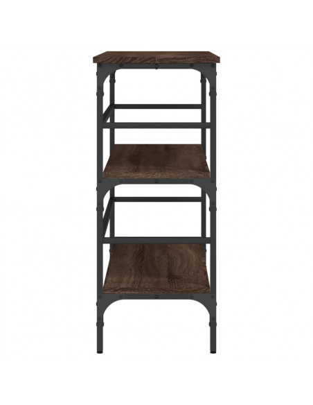Tavolino Consolle Rovere Marrone 100x32x75 cm Legno Multistrato