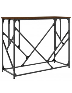 Tavolino Consolle Rovere Marrone 100x40x80 cm Legno Multistrato